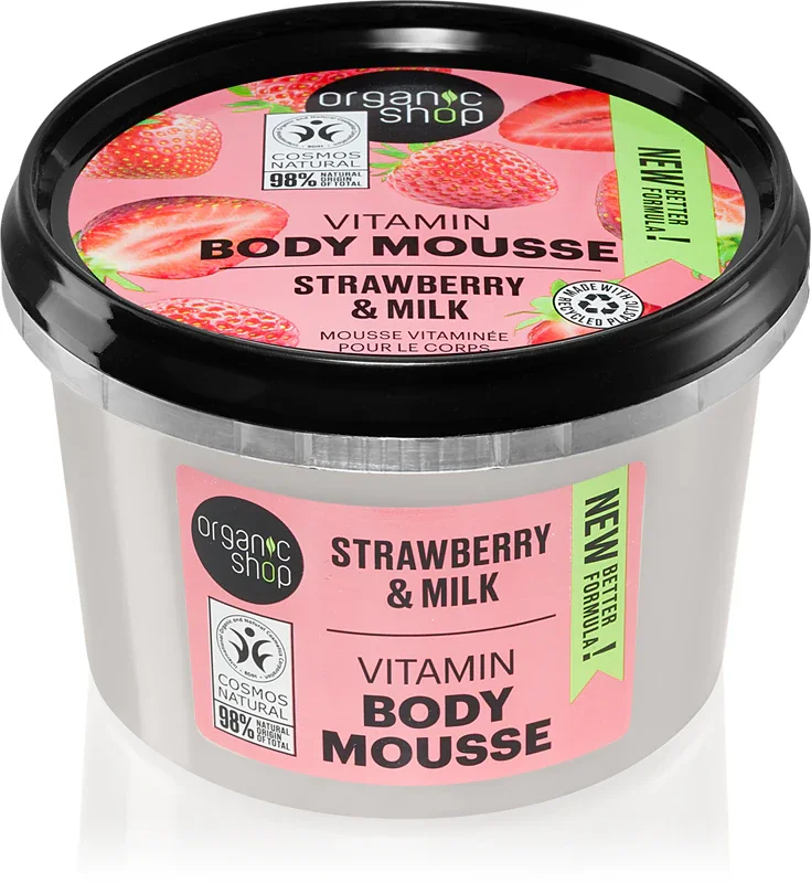 Strawberry & Milk Body Mousse by Organic Shop