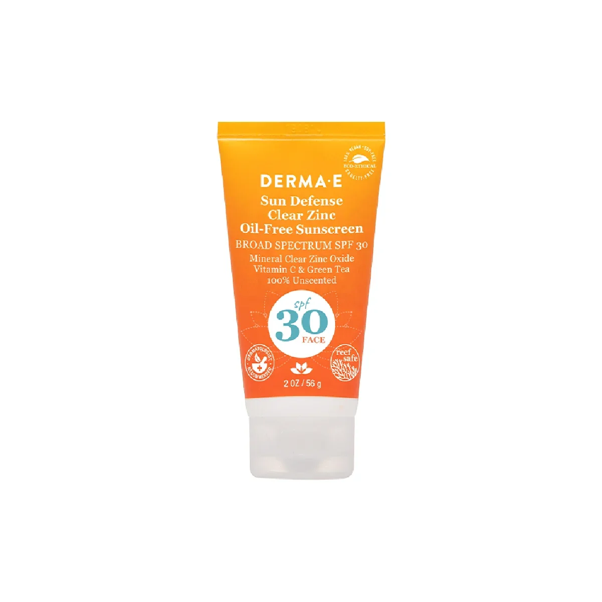 Sun Defense Clear Zinc Mineral Oil-Free Sunscreen SPF30 Face by DERMA E
