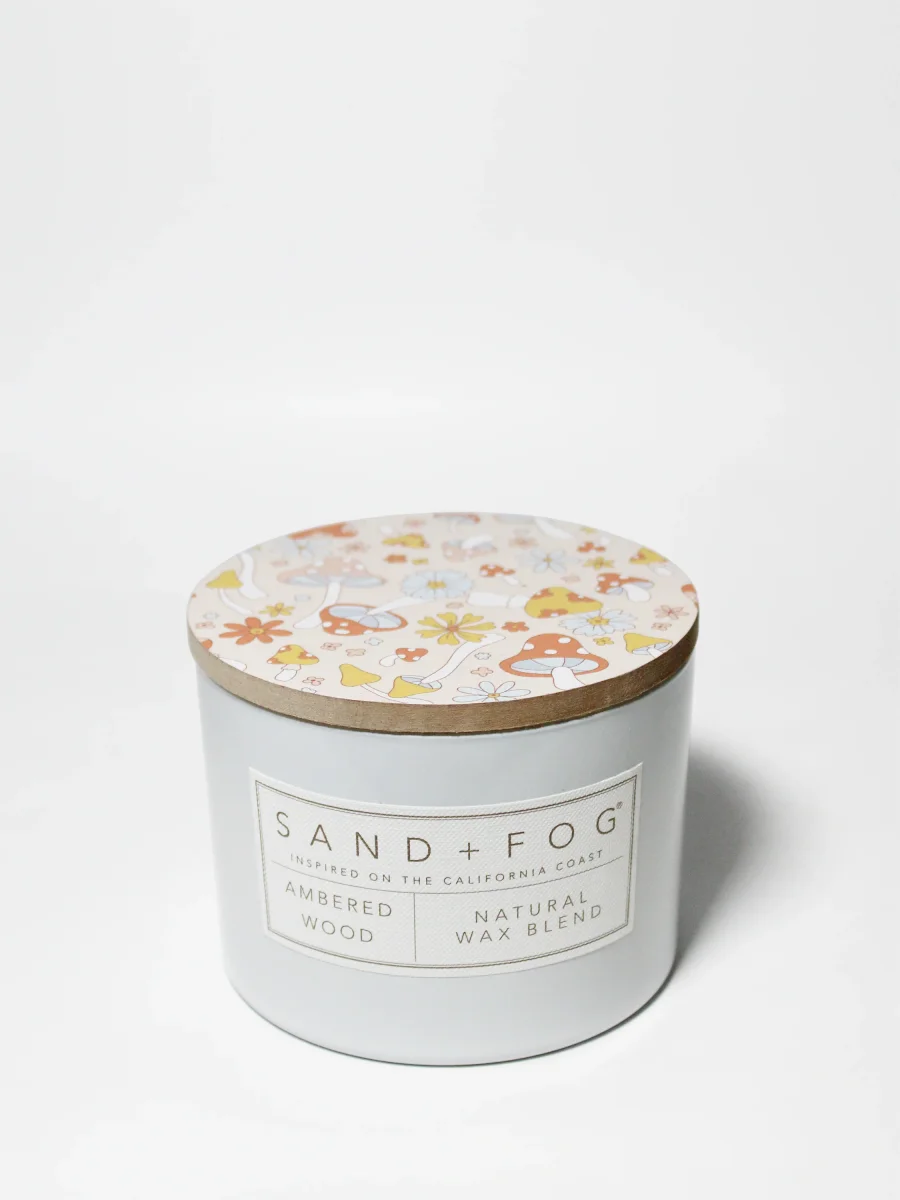 Ambered Wood Candle by Sand + Fog