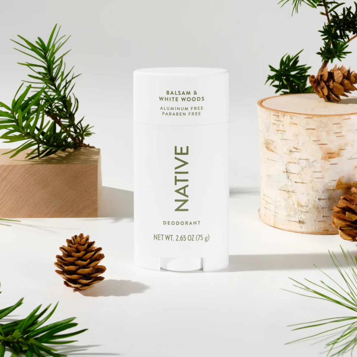 Balsam & White Woods Deodorant Stick by Native