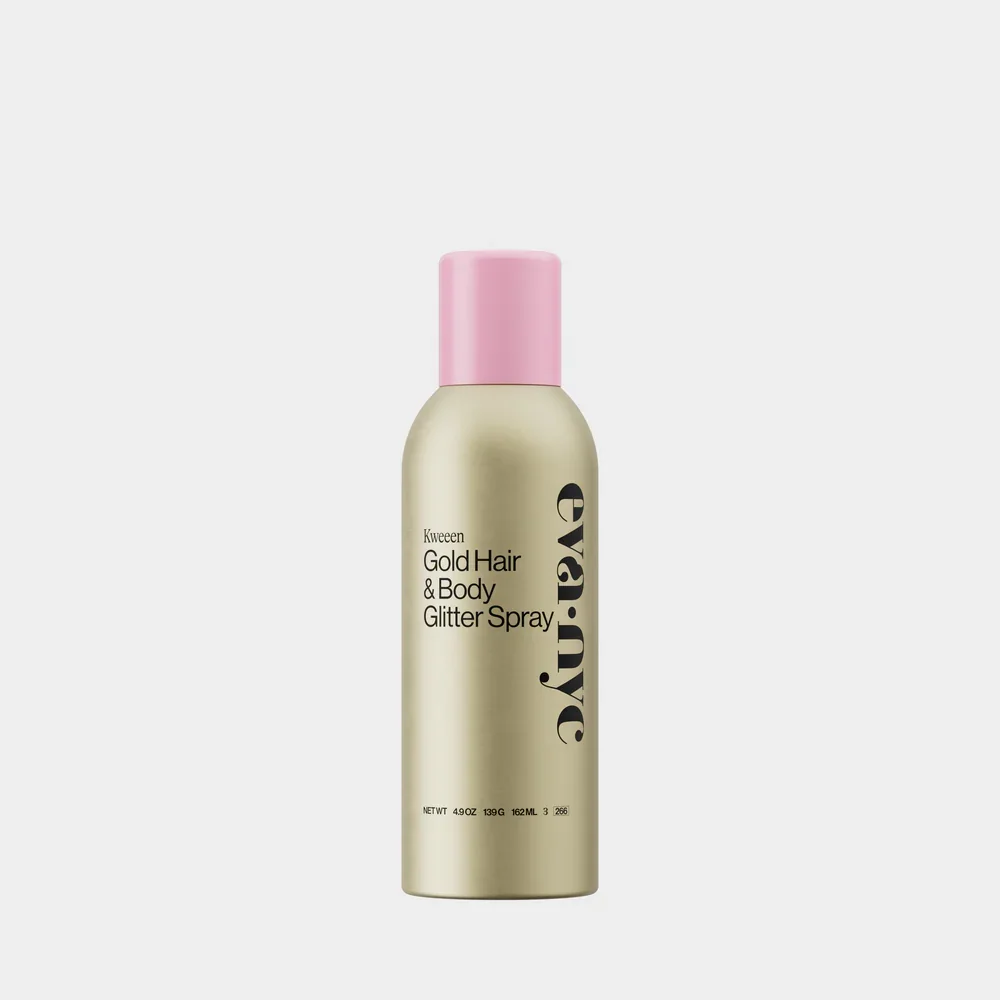 Kweeen Gold Hair & Body Glitter Spray by Eva NYC