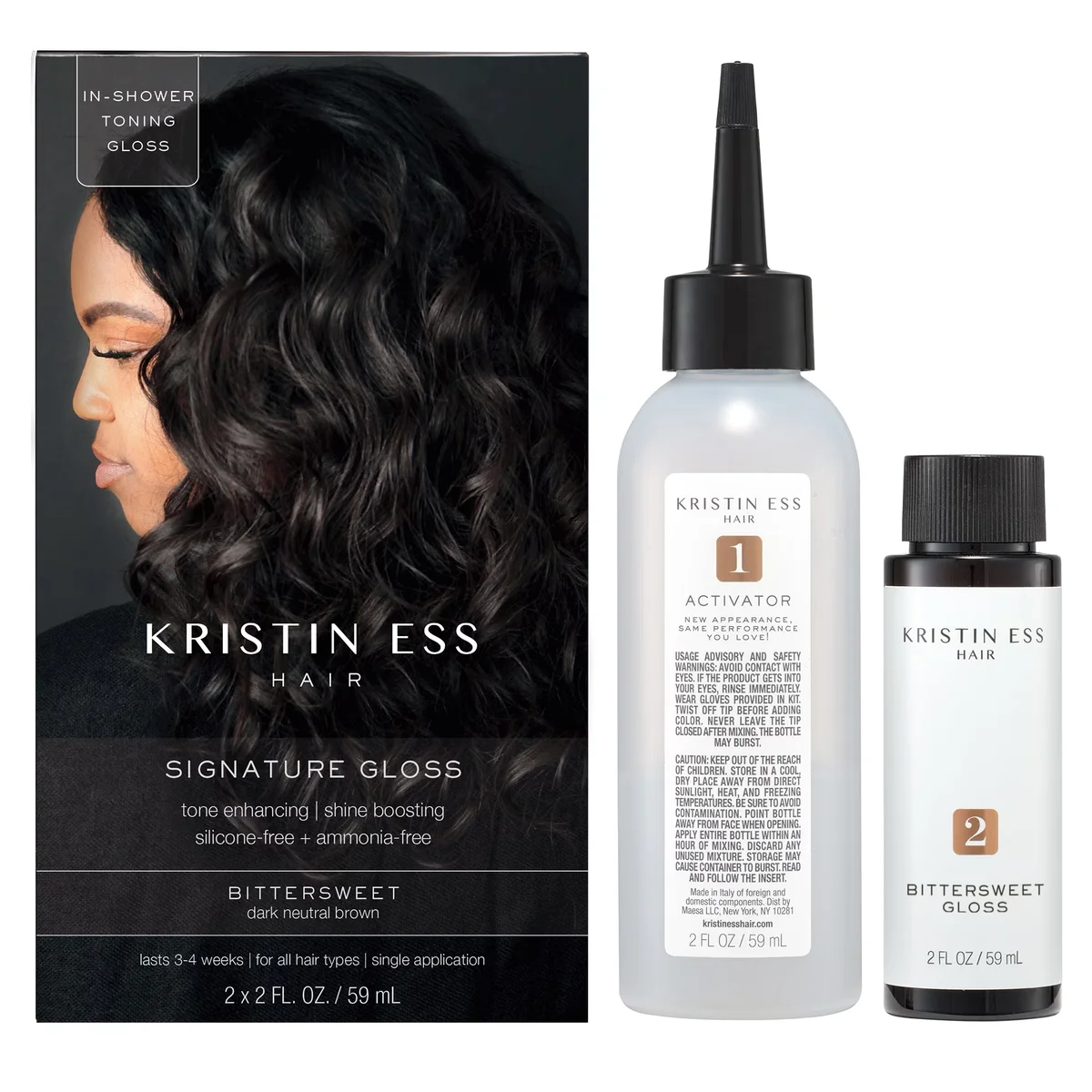 Dark Neutral Brown Signature Hair Gloss - Bittersweet by Kristin Ess Hair