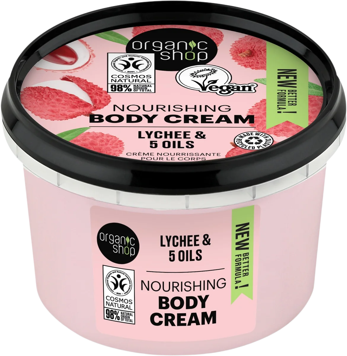 Lychee & 5 Oils Nourishing Body Cream by Organic Shop