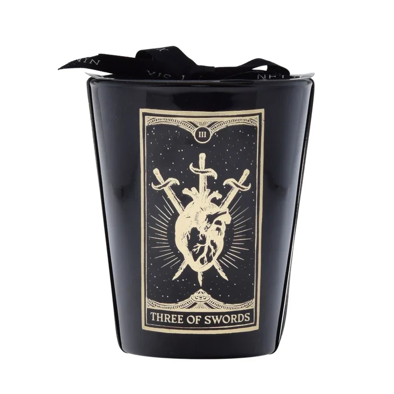 Three Of Swords Mahogany Teak Candle by DW Home