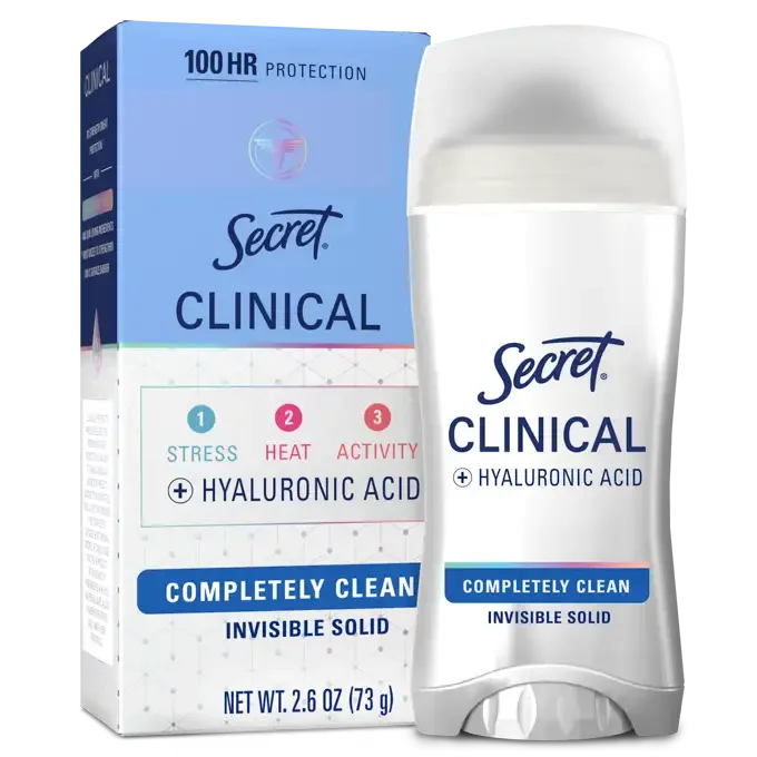 Completely Clean Clinical Strength Invisible Solid Antiperspirant Deodorant by Secret