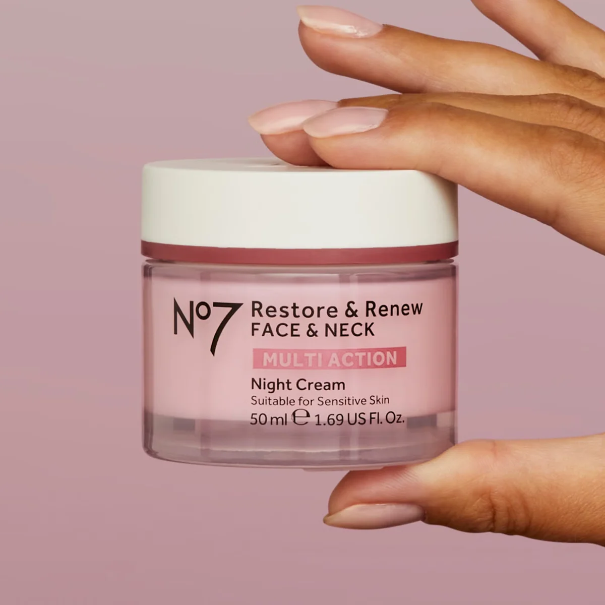 Restore & Renew Face & Neck Multi Action Night Cream by No7