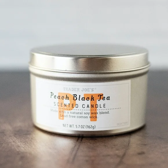 Peach Black Tea Scented Candle by Trader Joe's