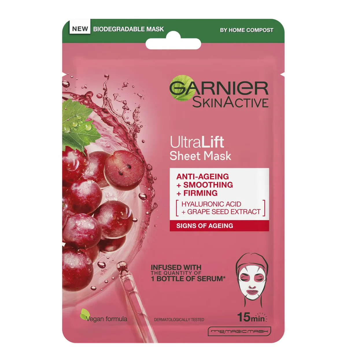 Ultralift Anti Ageing Radiance Boosting Face Sheet Mask by Garnier