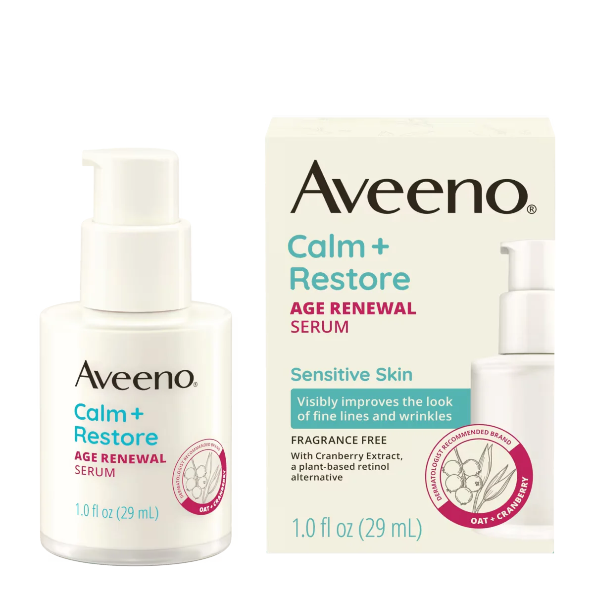 Calm + Restore Age Renewal Serum by Aveeno
