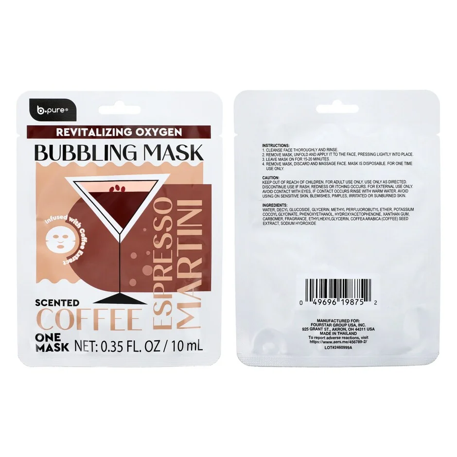 Coffee Espresso Martini Revitalizing Oxygen Bubbling Mask by b pure