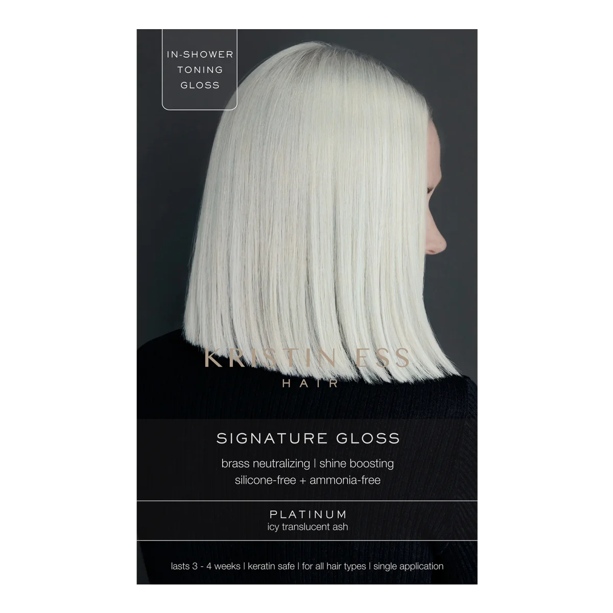 Icy Translucent Ash Signature Hair Gloss - Platinum by Kristin Ess Hair