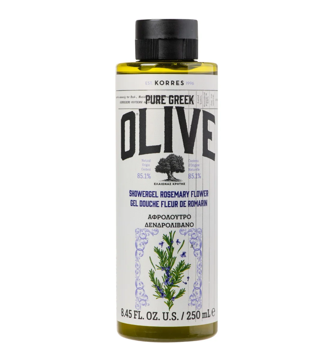 Pure Greek Olive Shower Gel Rosemary Flower by Korres