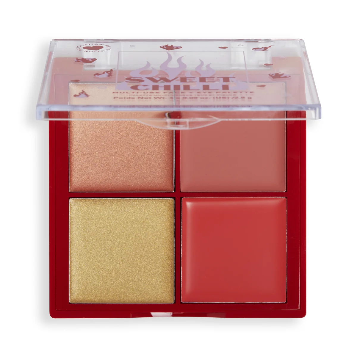Sweet Chilli Cream Blush & Highlight Quad by Revolution Beauty