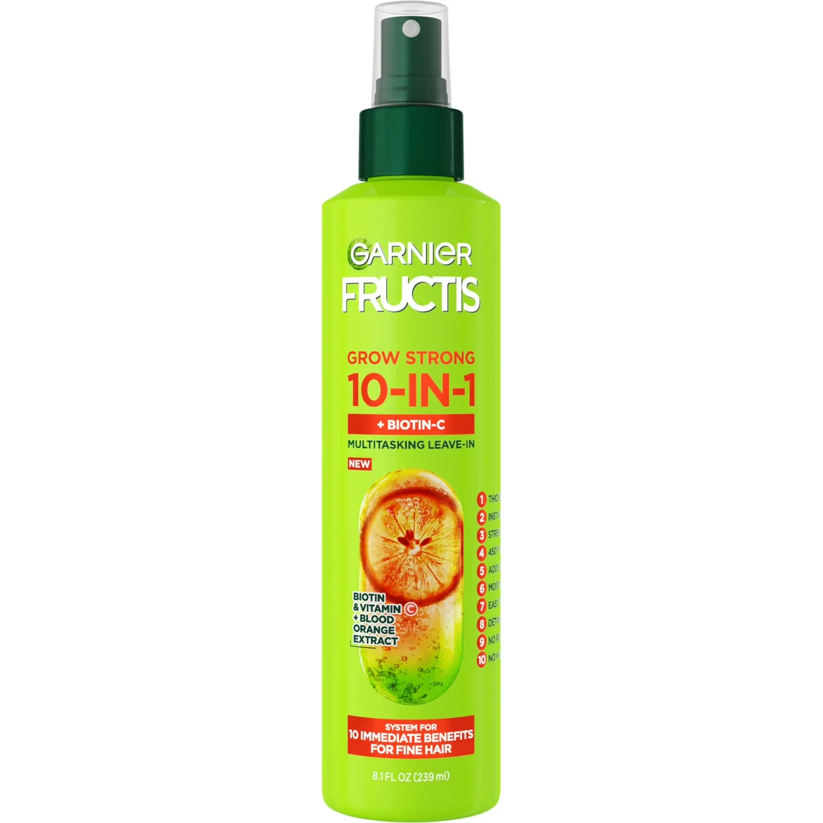 Fructis Grow Strong 10-In-1 + Biotin-C Multitasking Leave-In by Garnier
