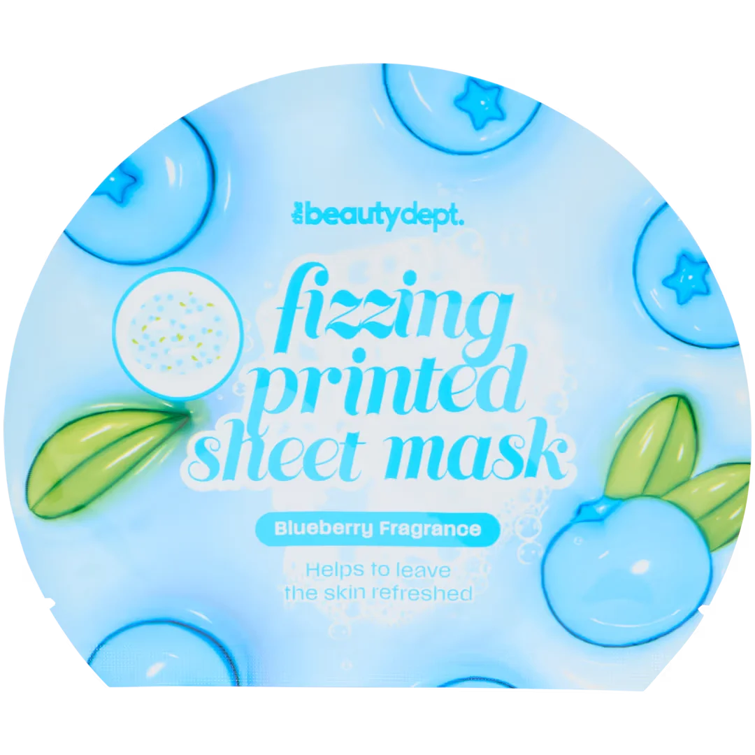 Blueberry Fizzing Printed Sheet Mask by The Beauty Dept.