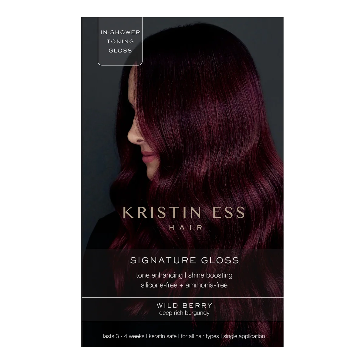 Deep Rich Burgundy Signature Hair Gloss - Wild Berry by Kristin Ess Hair