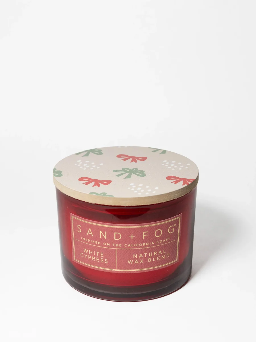 White Cypress Candle by Sand + Fog