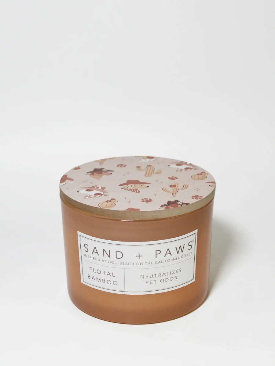 Floral Bamboo Candle by Sand + Fog