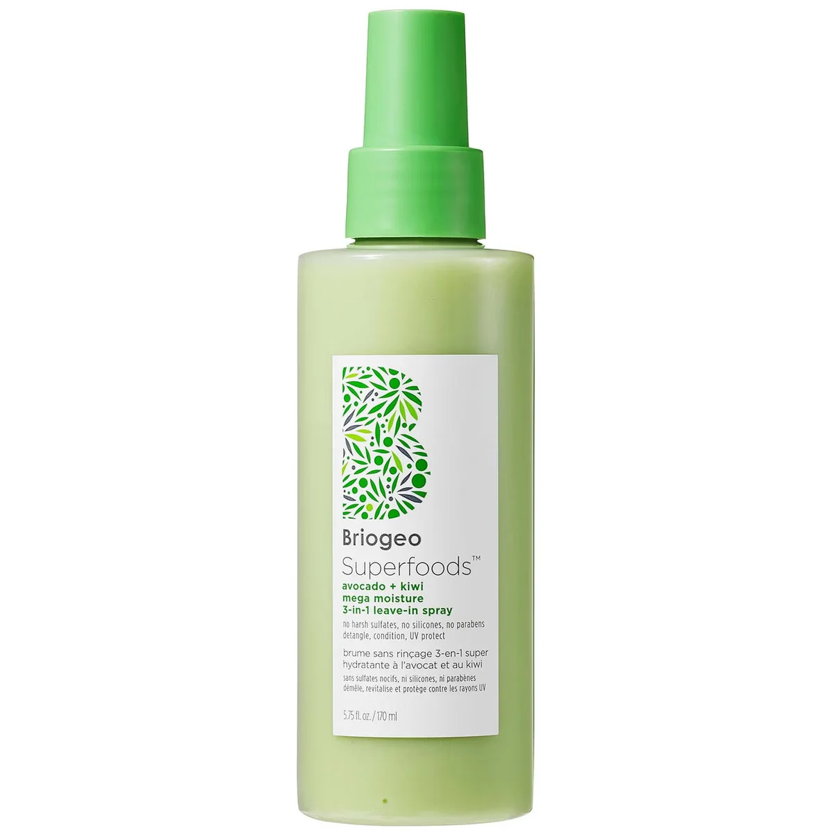 Superfoods Avocado and Kiwi Mega Moisture 3-In-1 Leave-In Spray by Briogeo