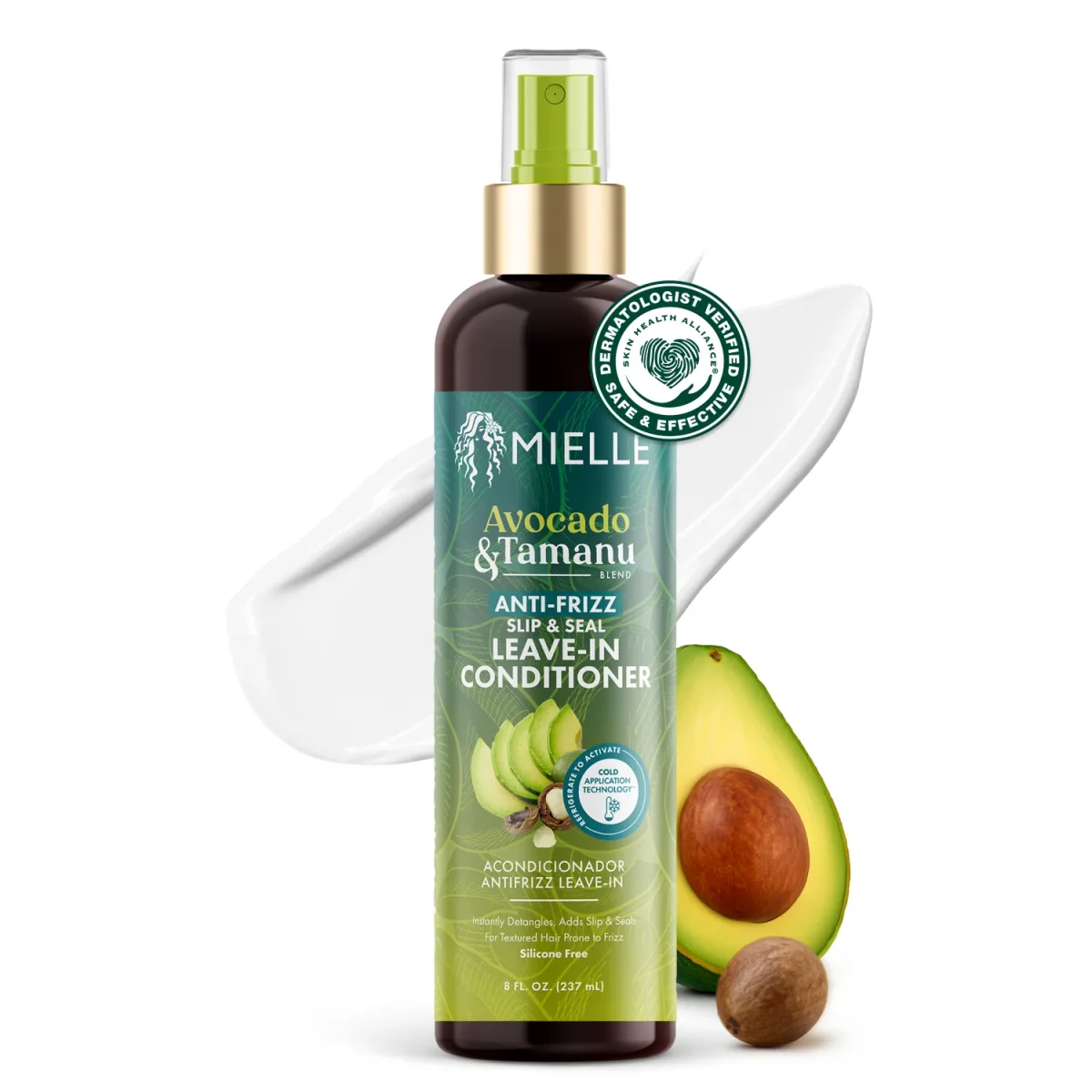 Avocado & Tamanu Anti-Frizz Slip & Seal Leave-In Conditioner by Mielle Organics