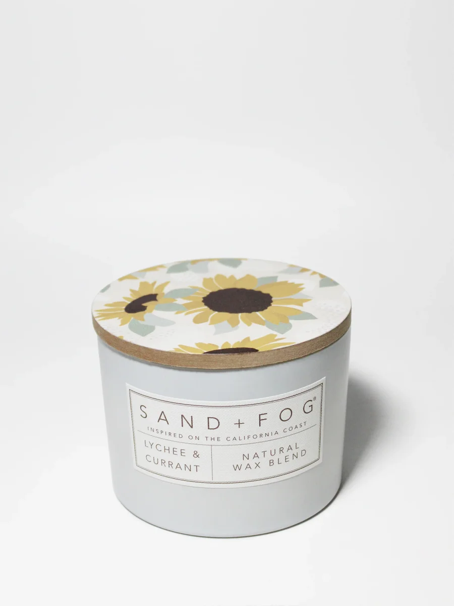 Lychee & Currant Candle by Sand + Fog