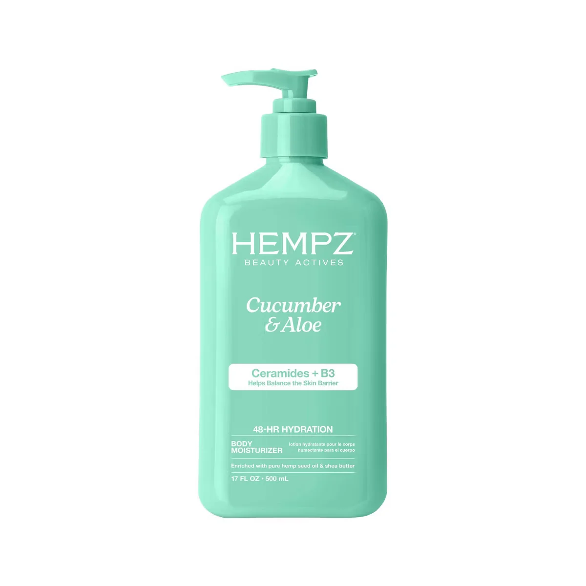 Cucumber & Aloe Ceramides + B3 Body Moisturizer by Hempz