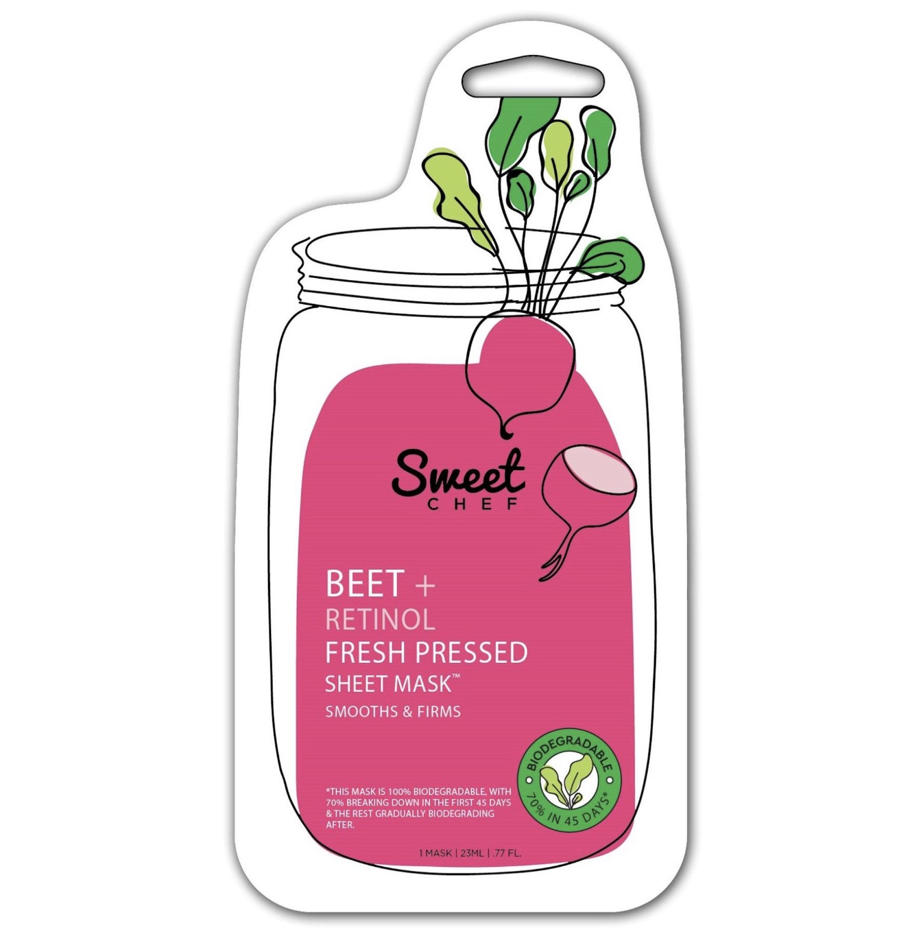 Beet + Retinol Fresh Pressed Sheet Mask by Sweet Chef