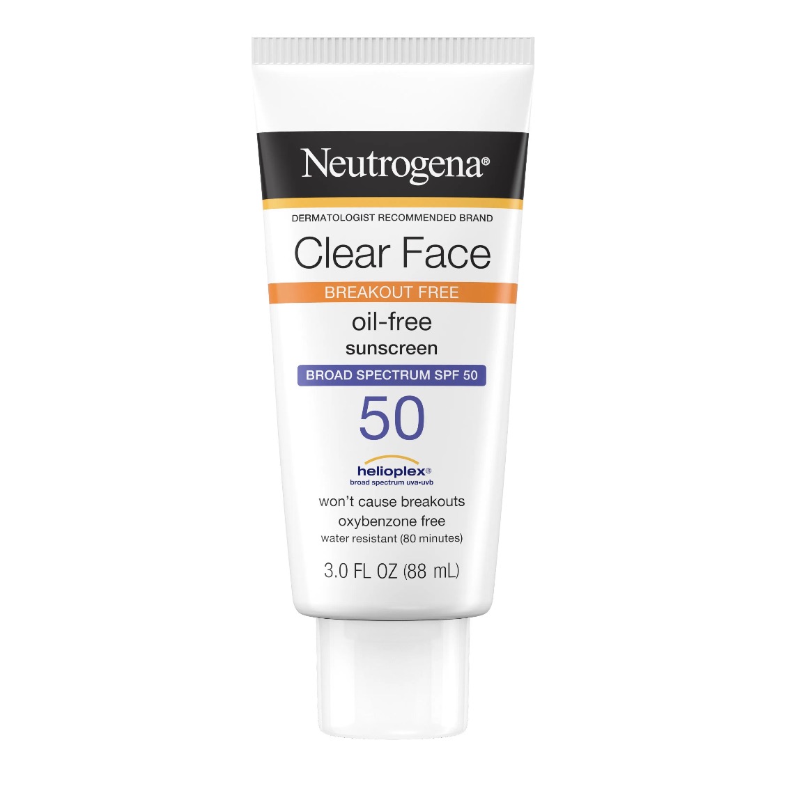 Clear Face Break-Out Free Oil-Free Sunscreen SPF 50 by Neutrogena