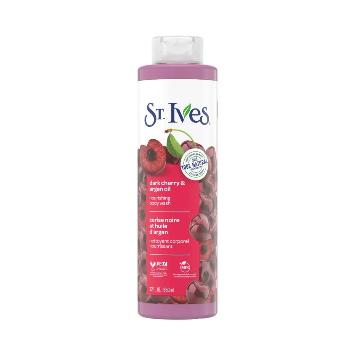 Dark Cherry & Argan Oil Nourishing Body Wash by St. Ives