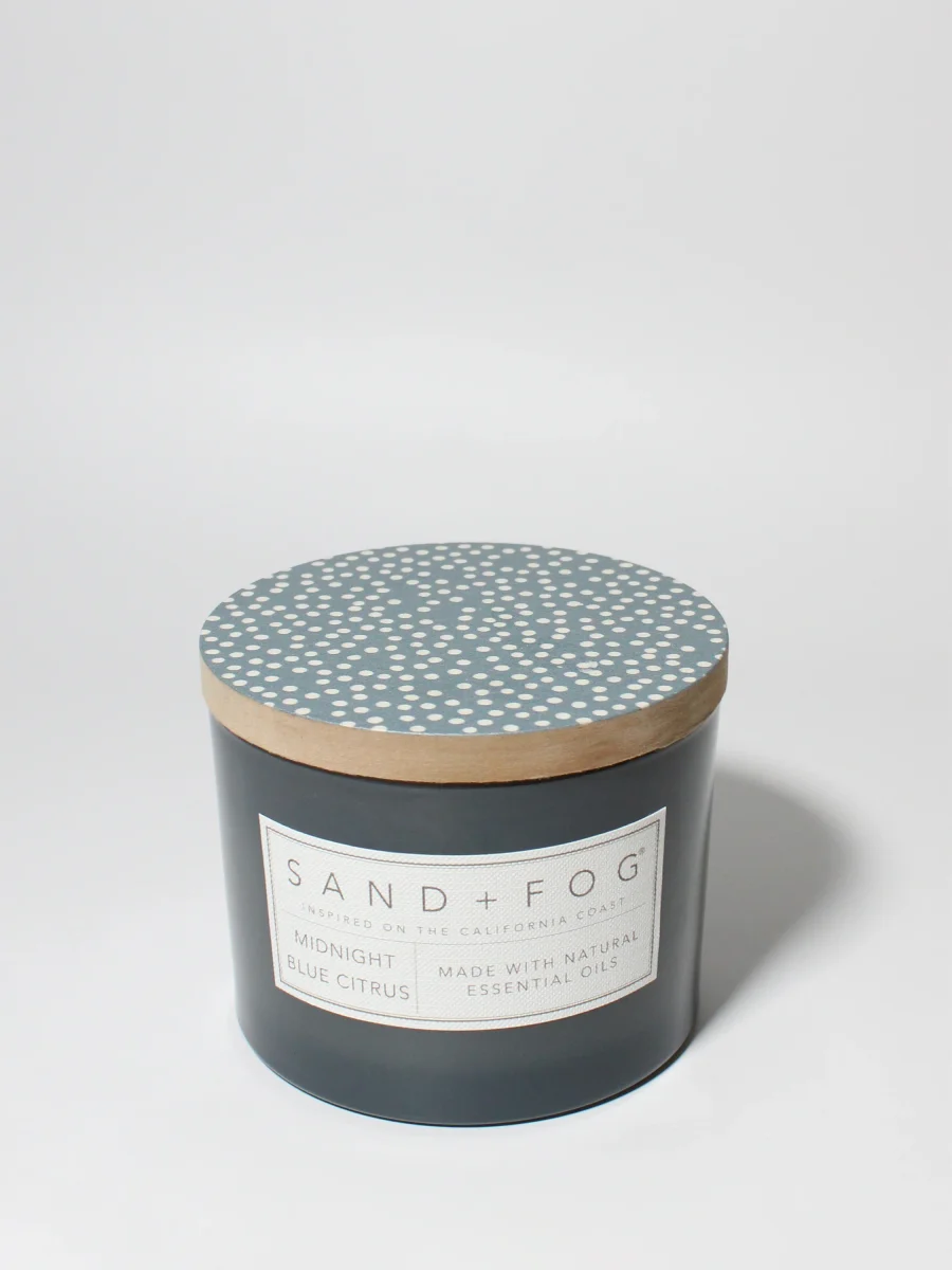 Midnight Blue Citrus Candle by Sand + Fog
