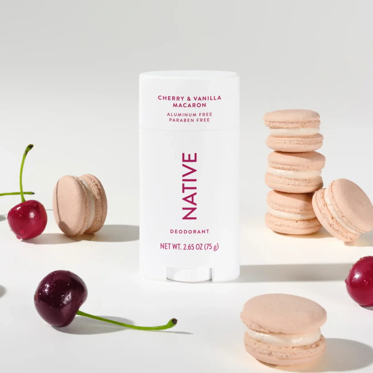 Cherry & Vanilla Macaron Deodorant Stick by Native