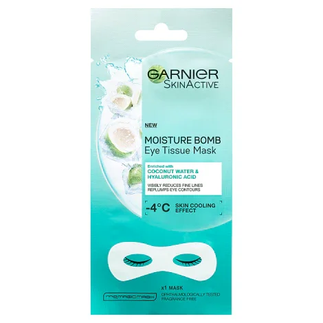 SkinActive Moisture Bomb Hyaluronic Acid & Coconut Water Eye Sheet Mask by Garnier