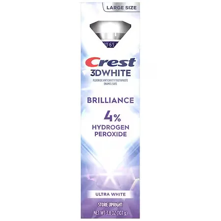 3D White Brilliance 4% Hydrogen Peroxide Ultra White Toothpaste by Crest