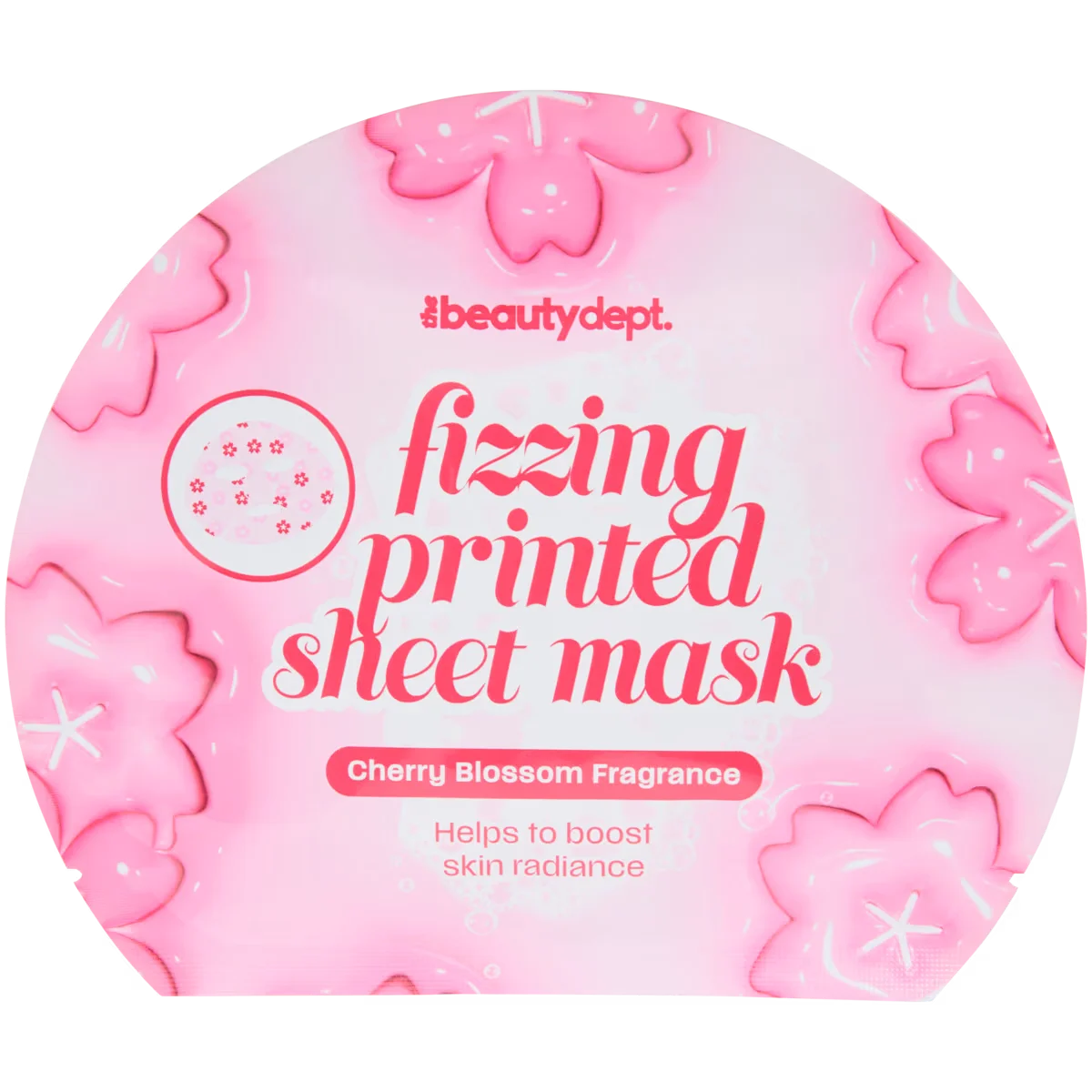 Cherry Blossom Fizzing Printed Sheet Mask by The Beauty Dept.
