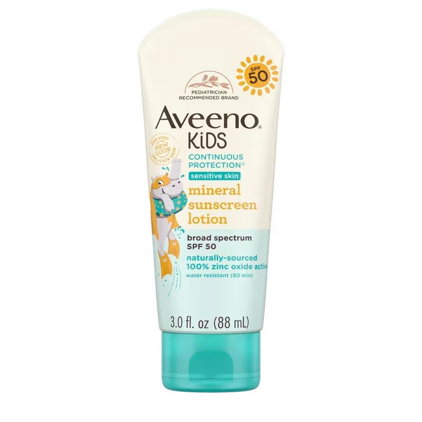 Kids Continuous Protection Lotion Sunscreen with Broad Spectrum, SPF 50 by Aveeno