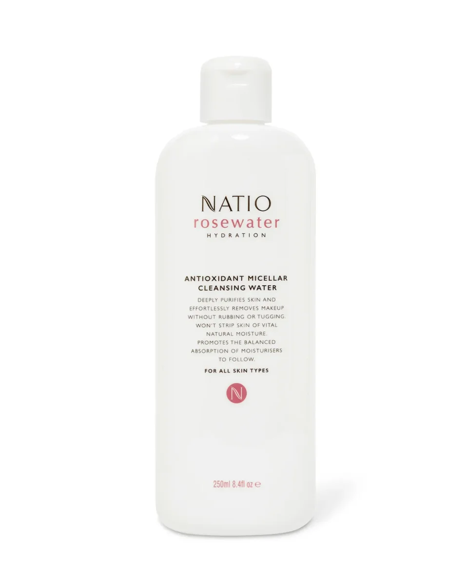 Rosewater Hydration Antioxidant Micellar Cleansing Water by Natio