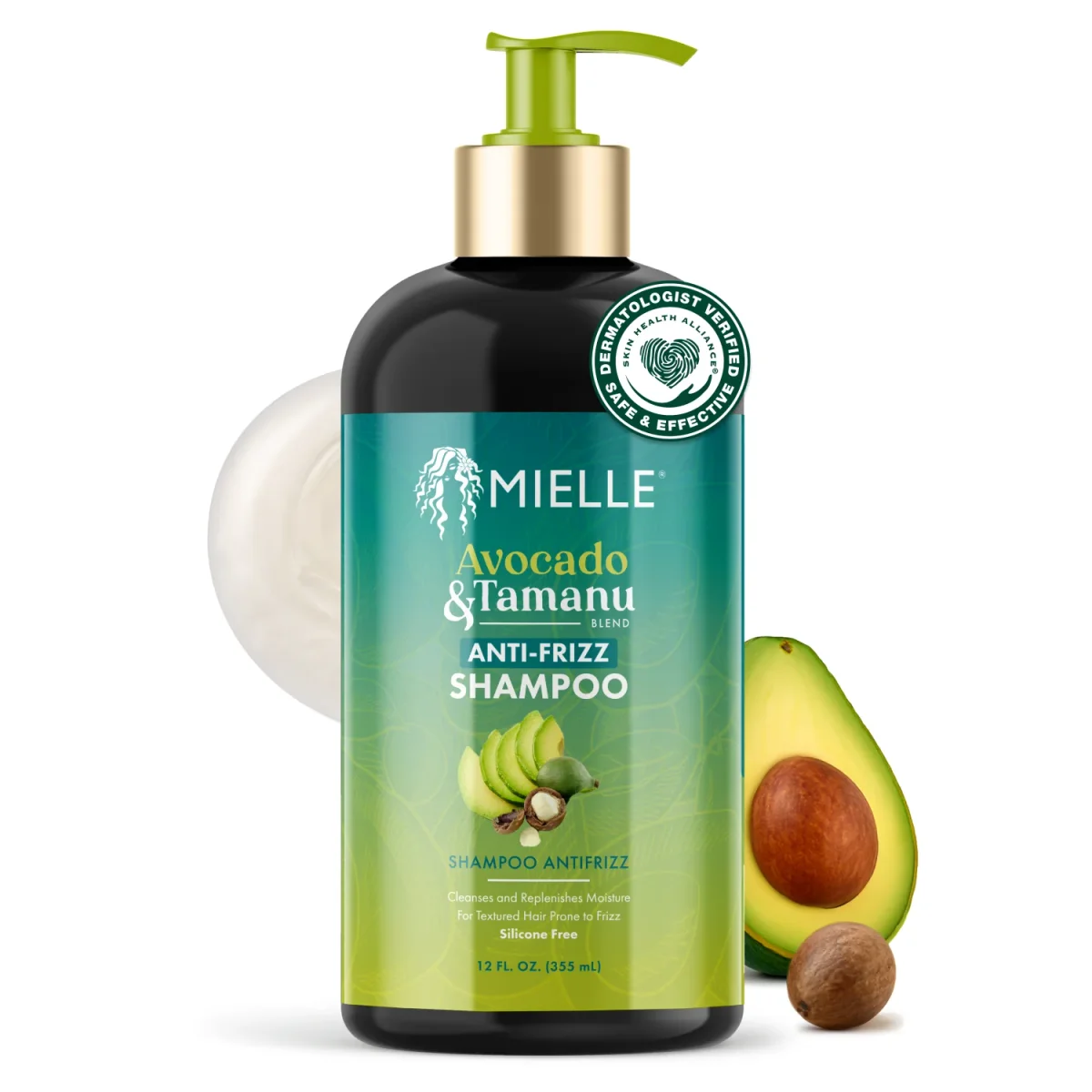 Avocado & Tamanu Anti-Frizz Shampoo by Mielle Organics