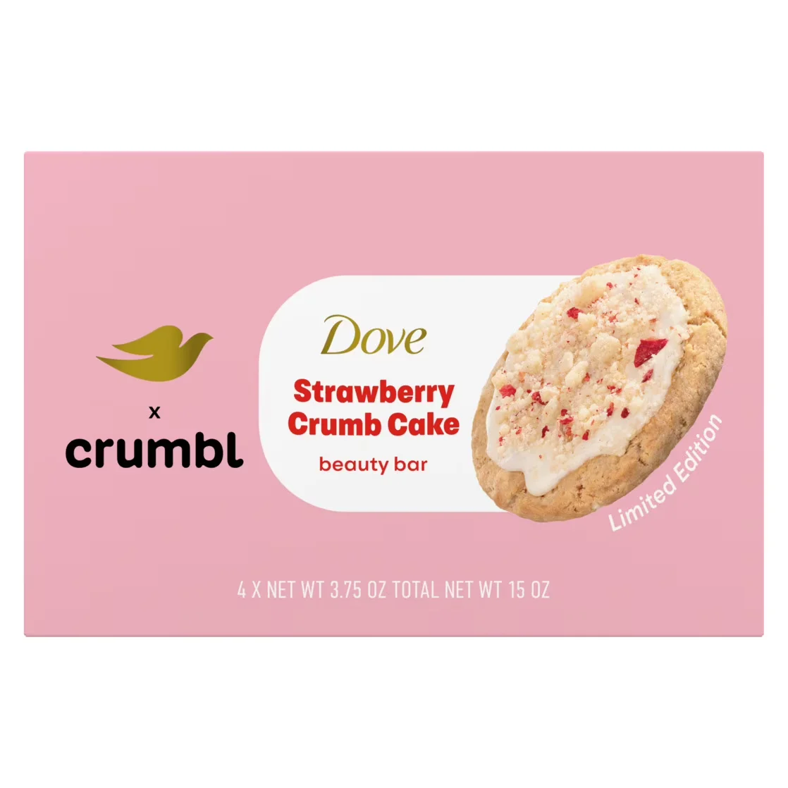 Crumbl Strawberry Crumb Cake Beauty Bar by Dove