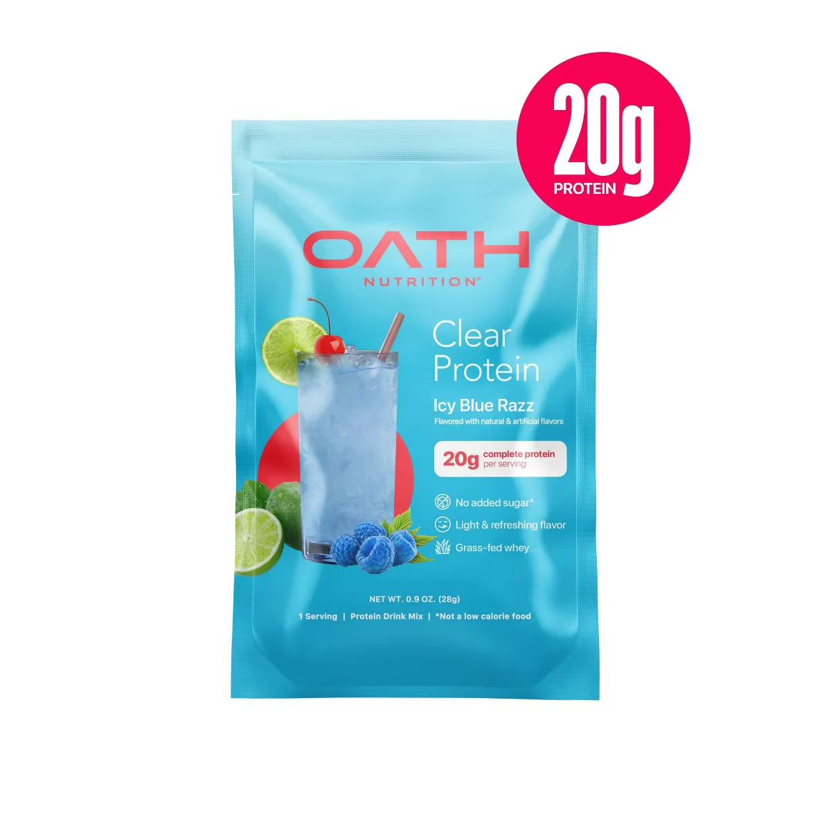 Clear Protein Icy Blue Razz Drink Mix by Oath Nutrition