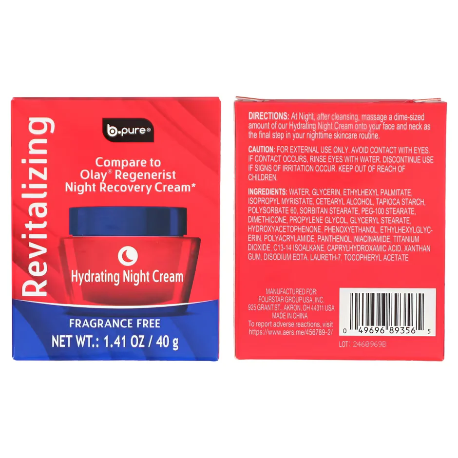 Revitalizing Hydrating Night Cream by b pure