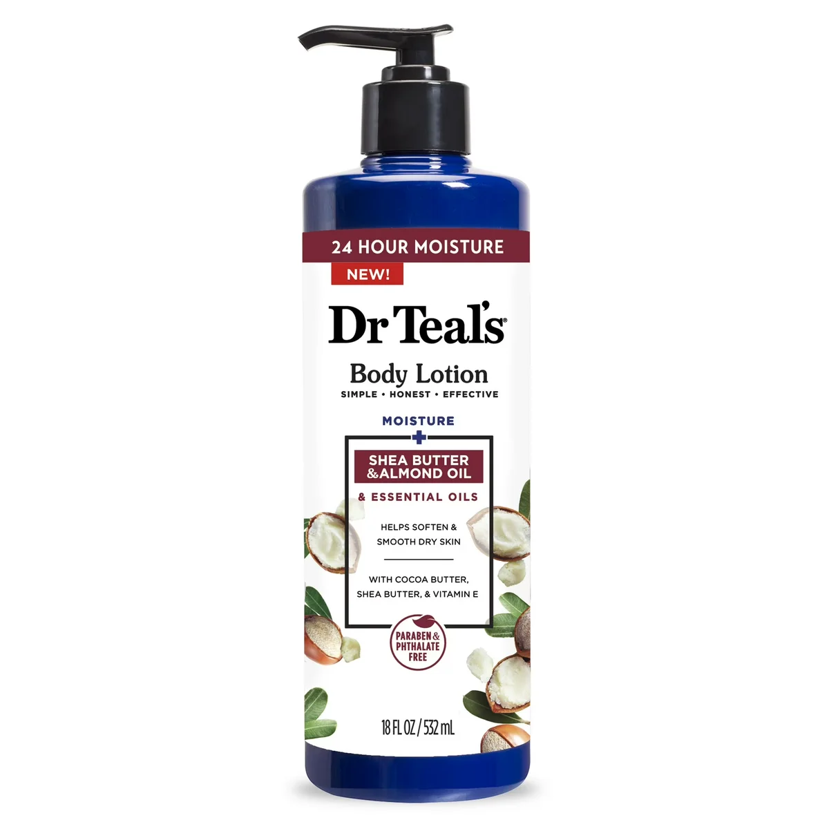 Shea Butter & Almond Oil Moisture Body Lotion by Dr Teal's
