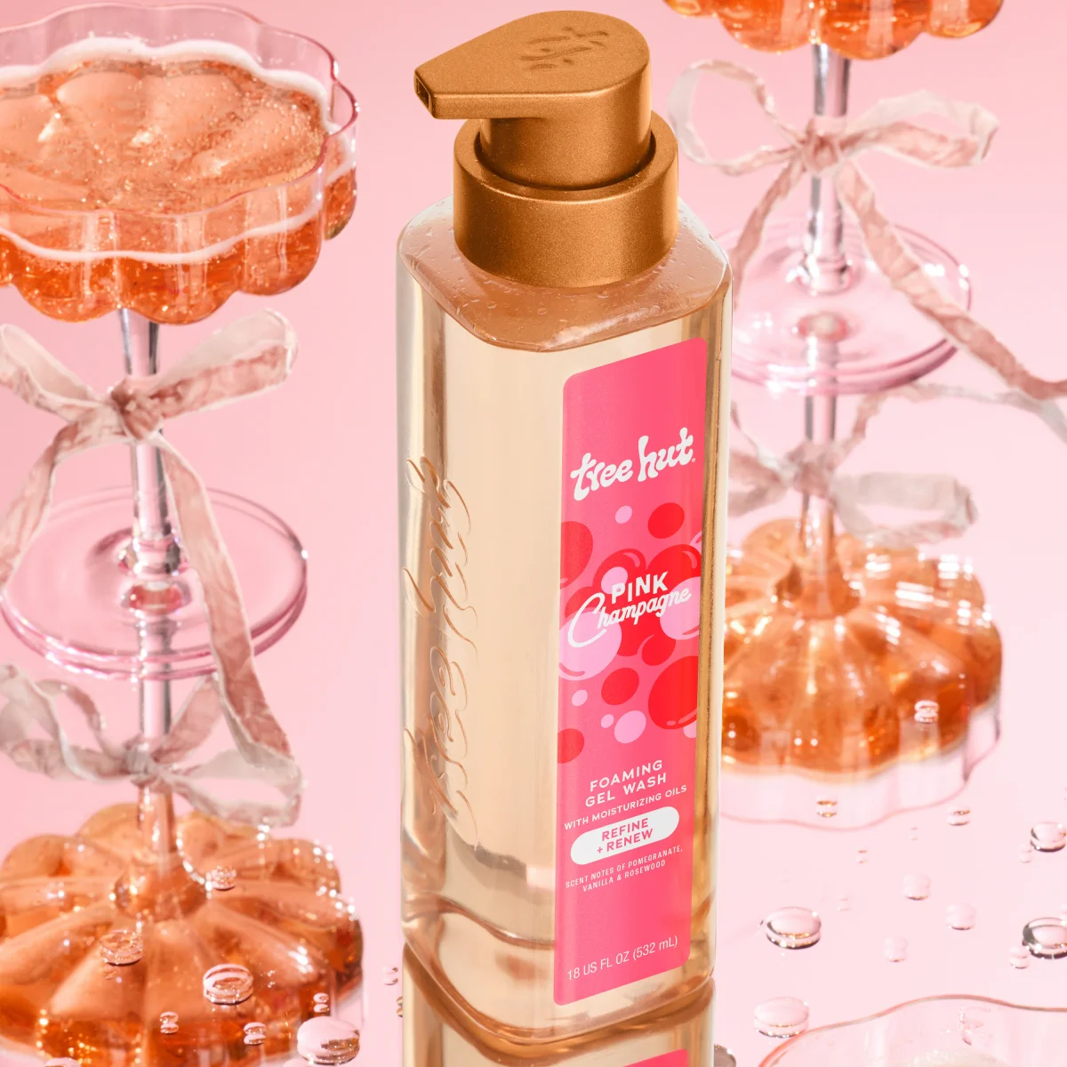 Pink Champagne Foaming Gel Wash by Tree Hut