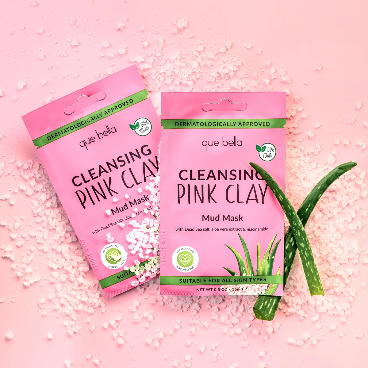 Cleansing Pink Clay Mud Mask by Que Bella