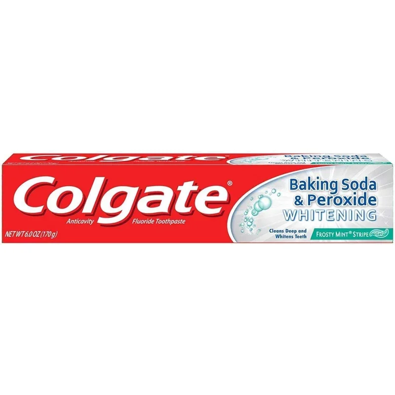Baking Soda & Peroxide Frosty Mist Stripe Whitening Toothepaste by Colgate