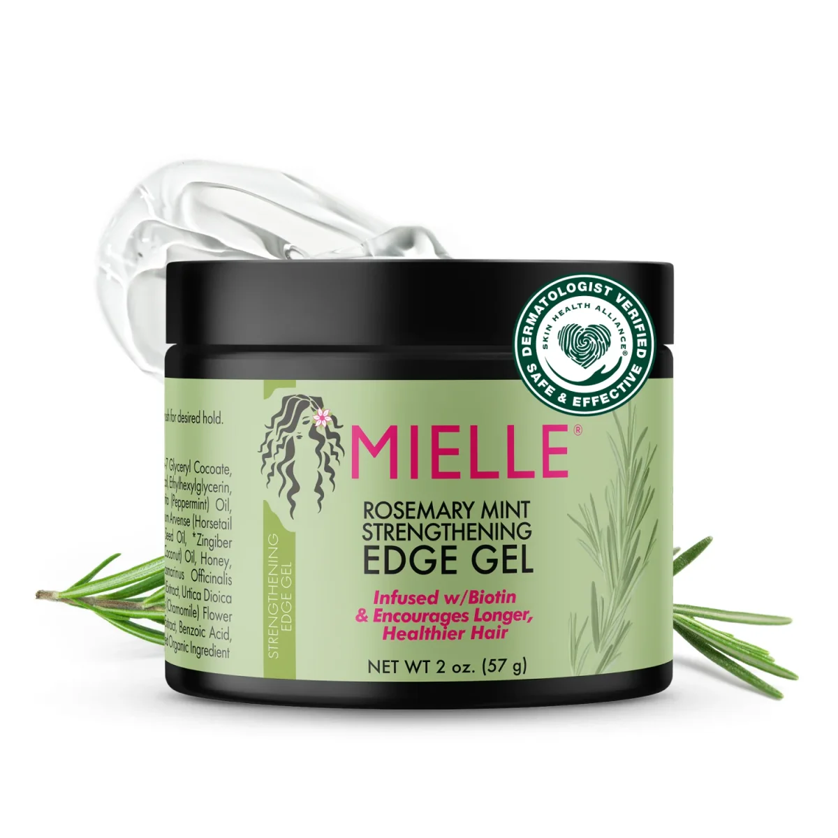 Rosemary Mint Hair Strengthening Edge Gel by Mielle Organics