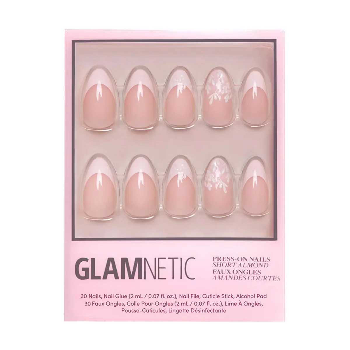 All Time Love Short Almond Press-On Nails by Glamnetic