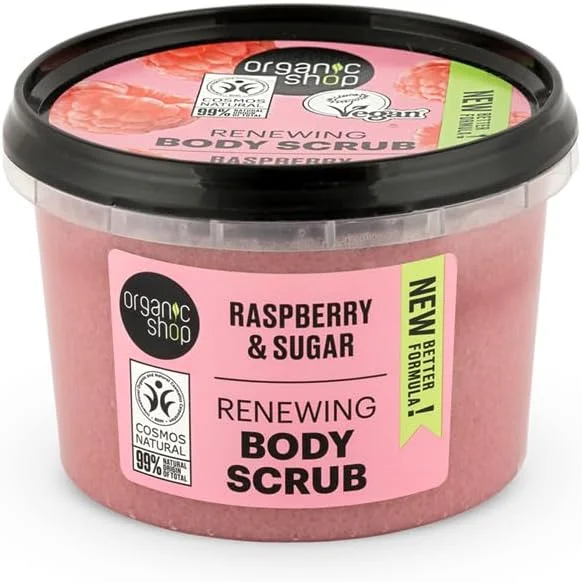 Raspberry & Sugar Renewing Body Scrub by Organic Shop