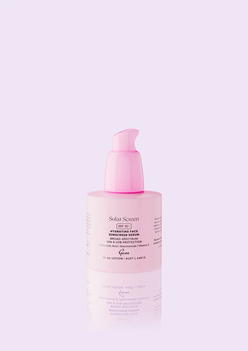 Solar Screen SPF 50+ Hydrating Face Sunscreen Serum by Gem