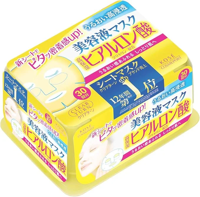 Hyaluronic Acid Clear Turn Essence Face Mask by Kose