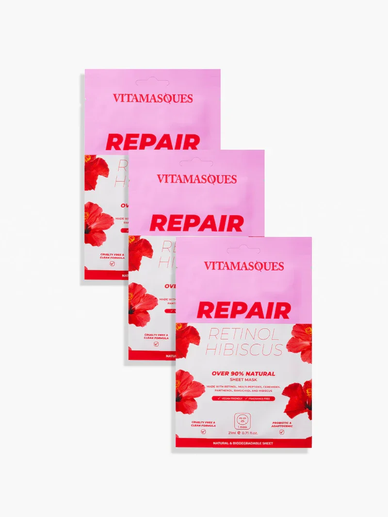 Repair Retinol Hibiscus Face Sheet Mask by Vitamasques